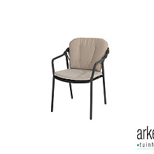 Manitoba stacking dining chair anthracite with 2 cushions Anthracite