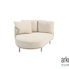 Sardinia chaise lounge right arm latte with 3 cushions and pillow Latte
