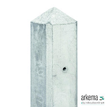 Berton©-paal IJssel wit/grijs, diamantkop 10 x 10 x 190 cm eindmodel